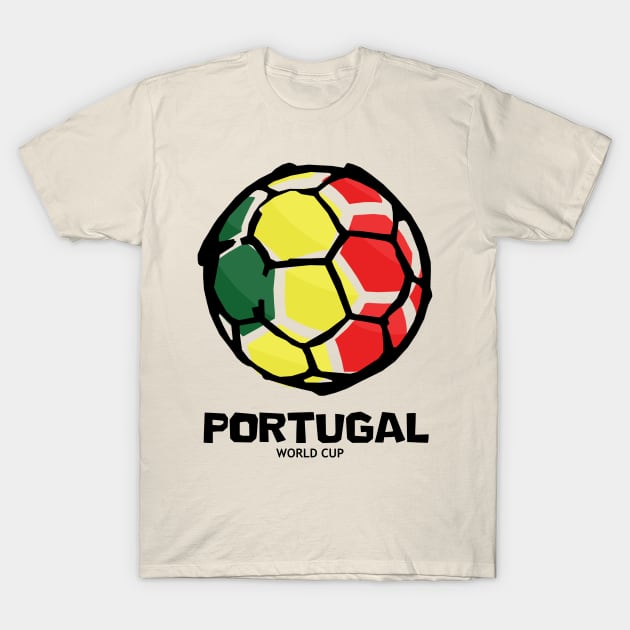 Portugal Football Country Flag T-Shirt by KewaleeTee